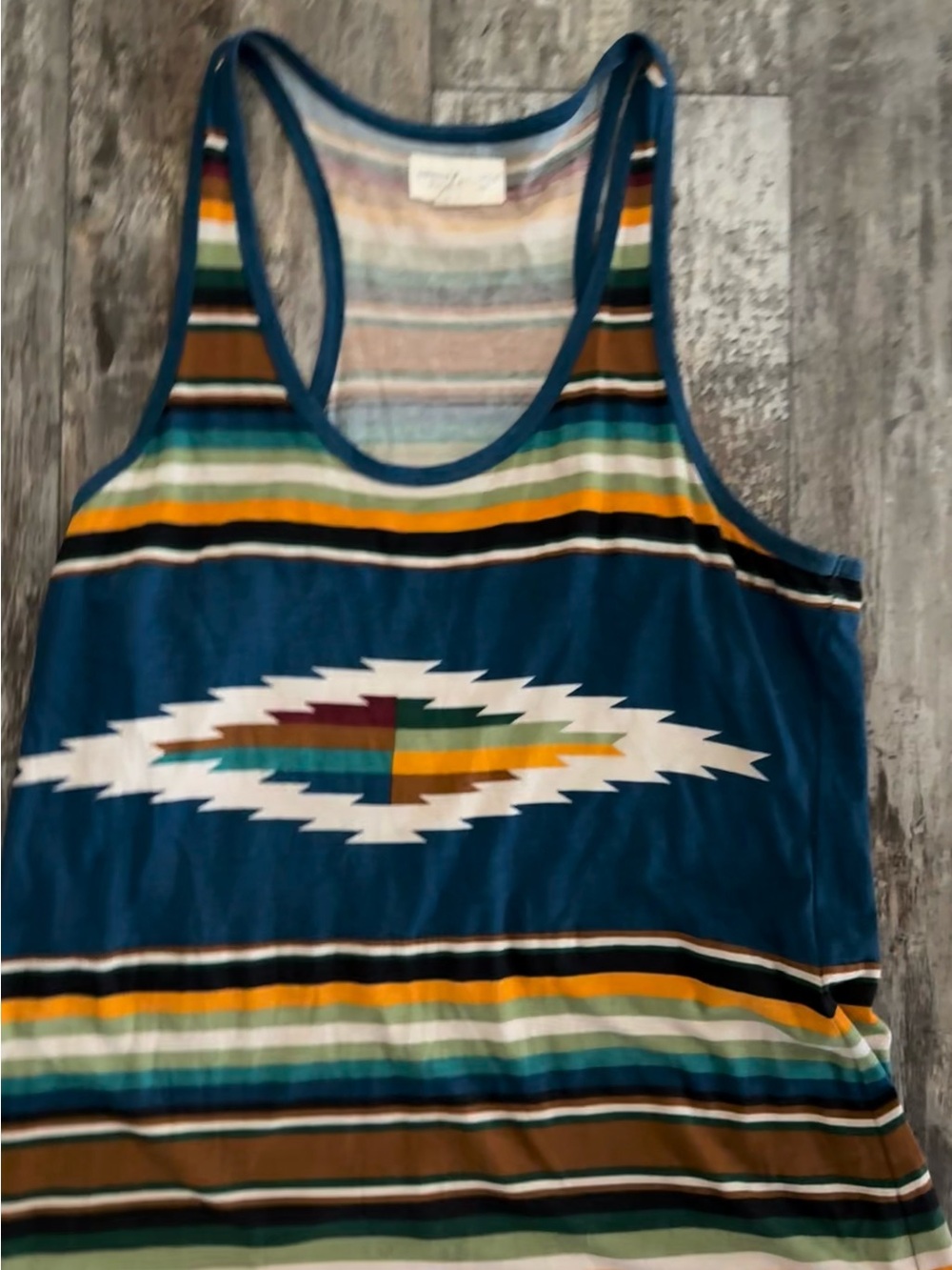DENIM & SUPPLY RALPH LAUREN Aztec Print Tank Maxi Dress Size XL, western PBR